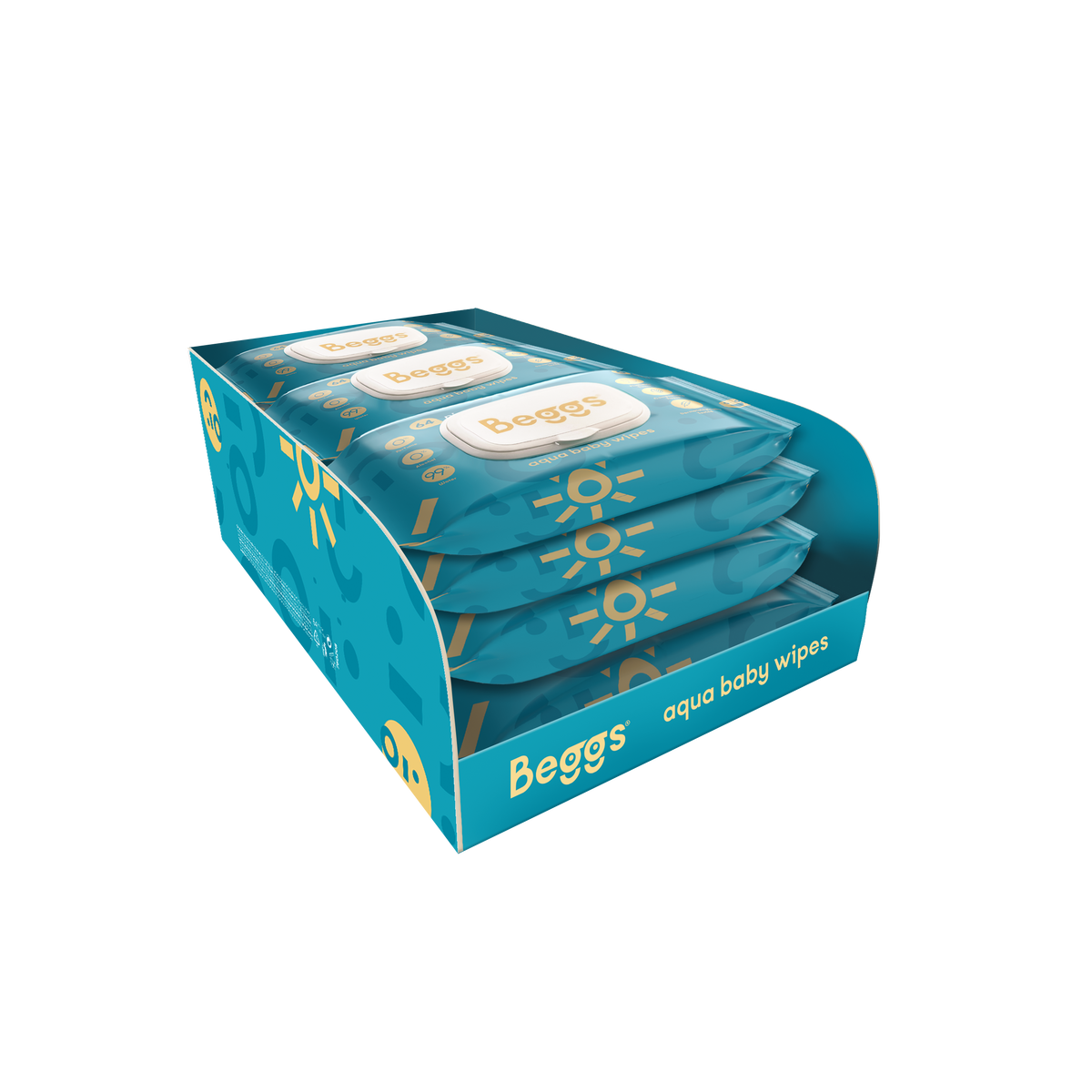 12x Beggs vlhčené splachovateľné obrúsky (64 ks)