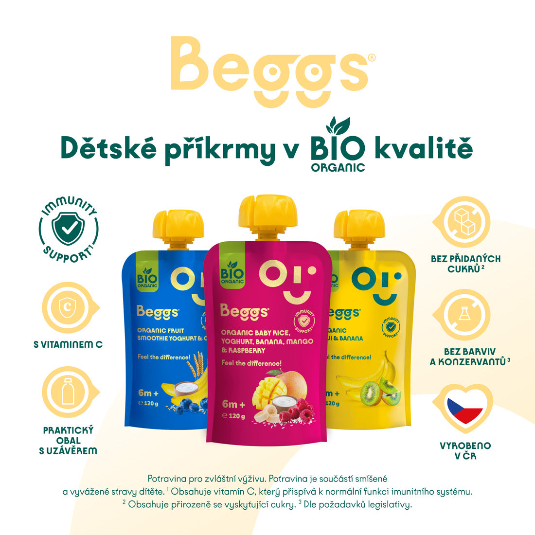 Beggs BIO Babyreis mit Joghurt, Banane, Mango und Himbeeren (120 g)