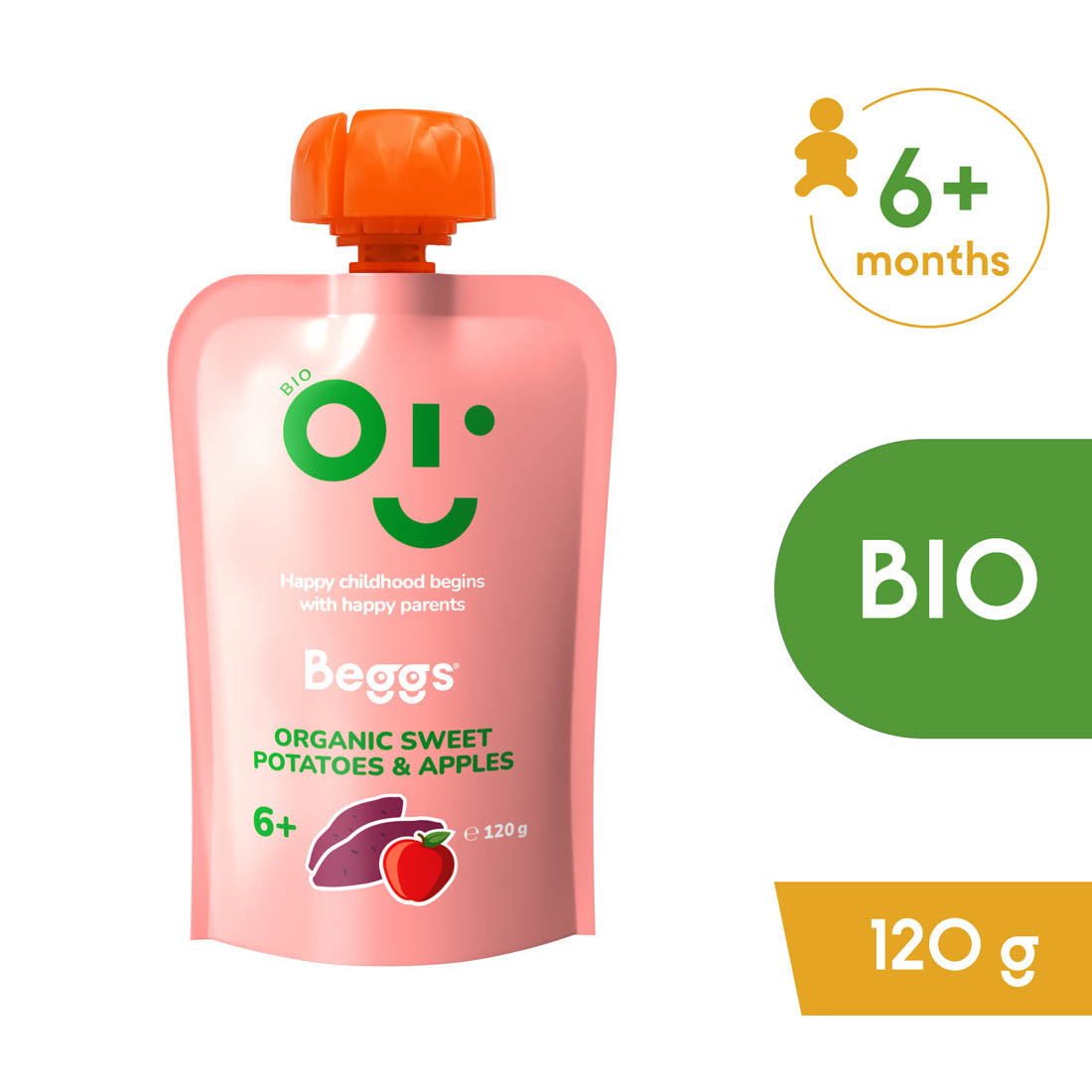 Beggs BIO Batáty a jablka (120 g)