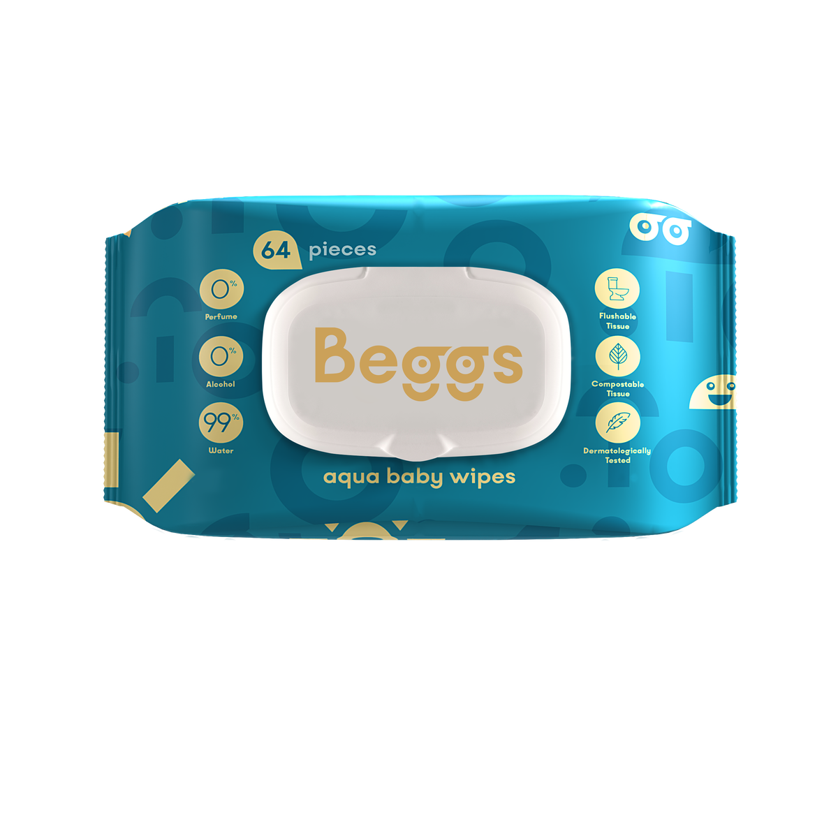 Chusteczki nawilżane Beggs do spłukiwania (64 szt.)
