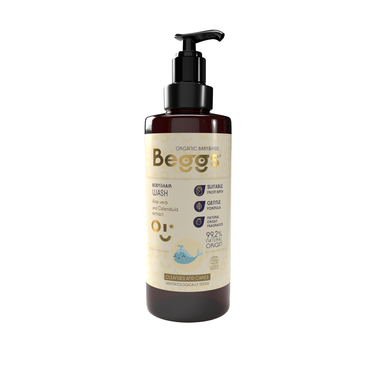 Beggs Żel pod prysznic dla dzieci do ciała i włosów (200 ml)*