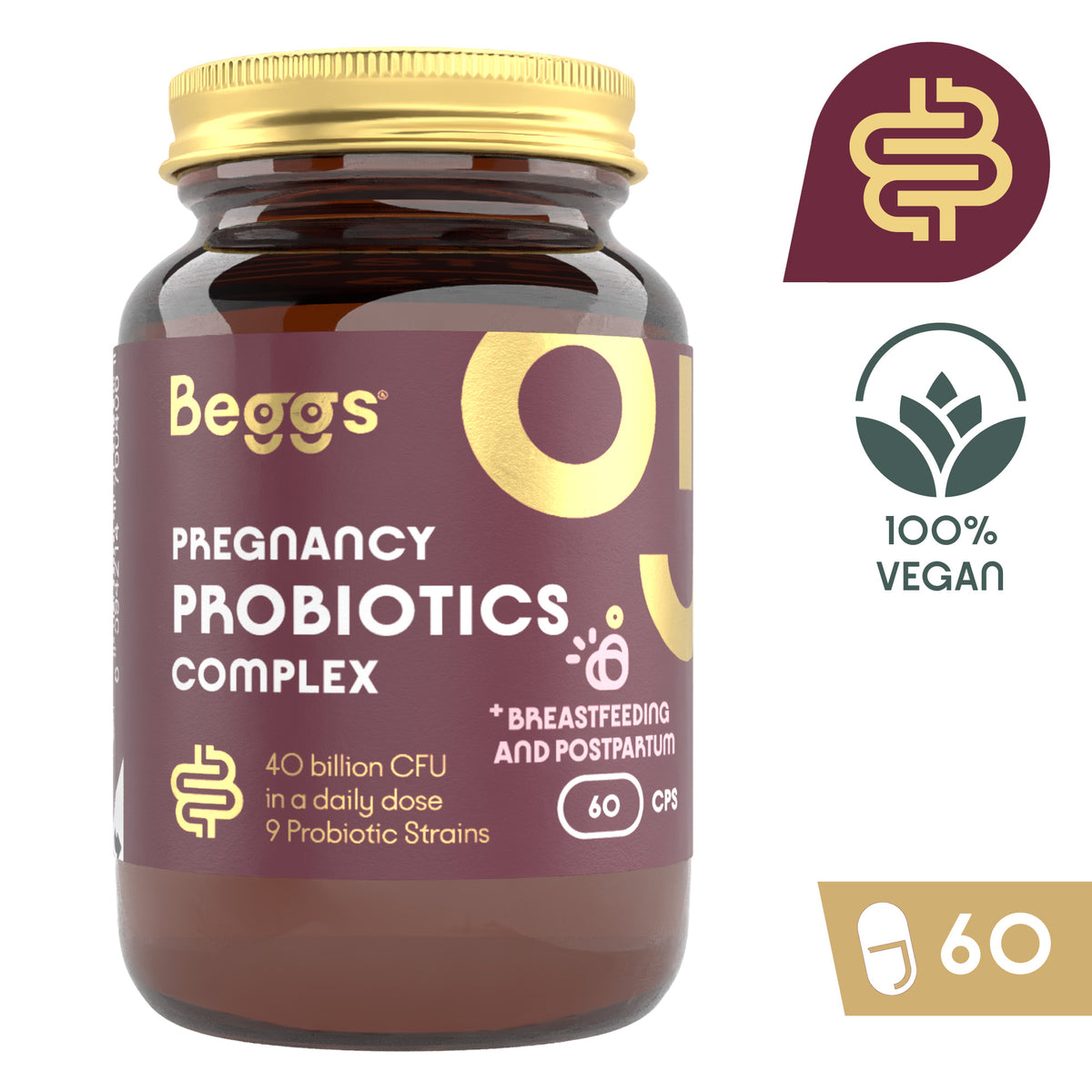 Beggs Pregnancy Probiotics Complex (60 kapslí)