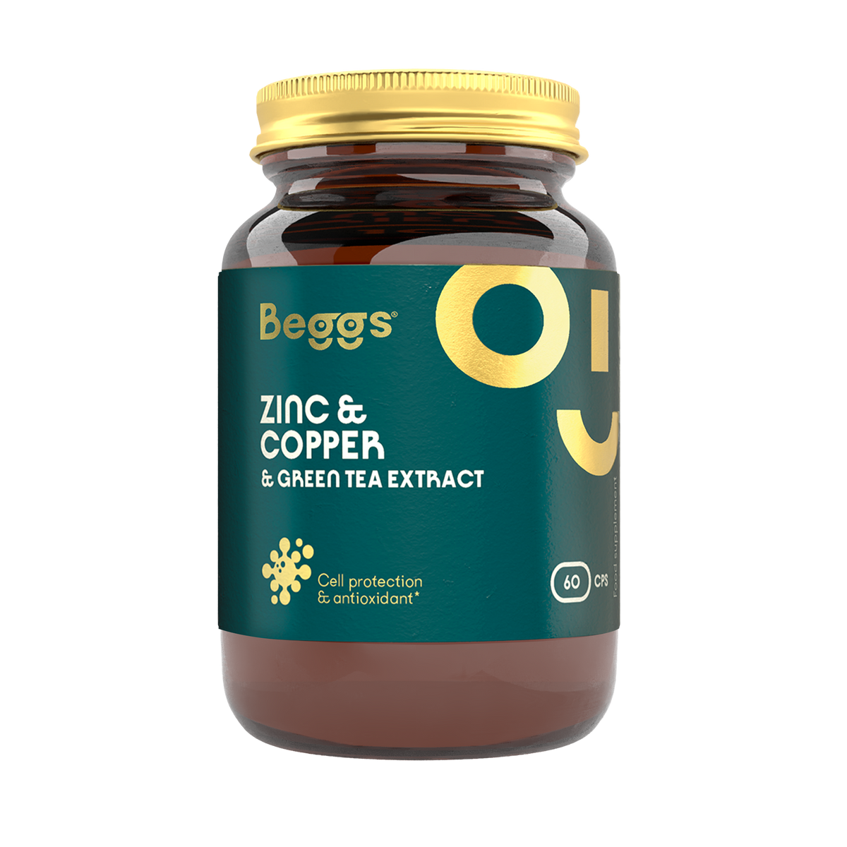 Beggs Zinc + Copper + Green tea extract (60 cps.)