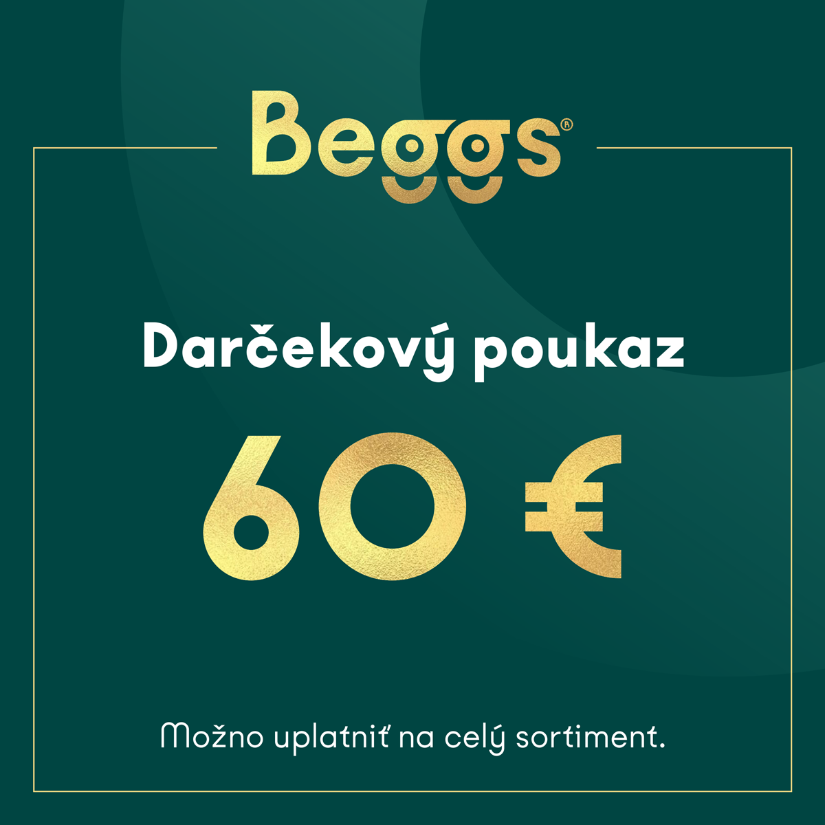Bon upominkowy o wartości 60 €