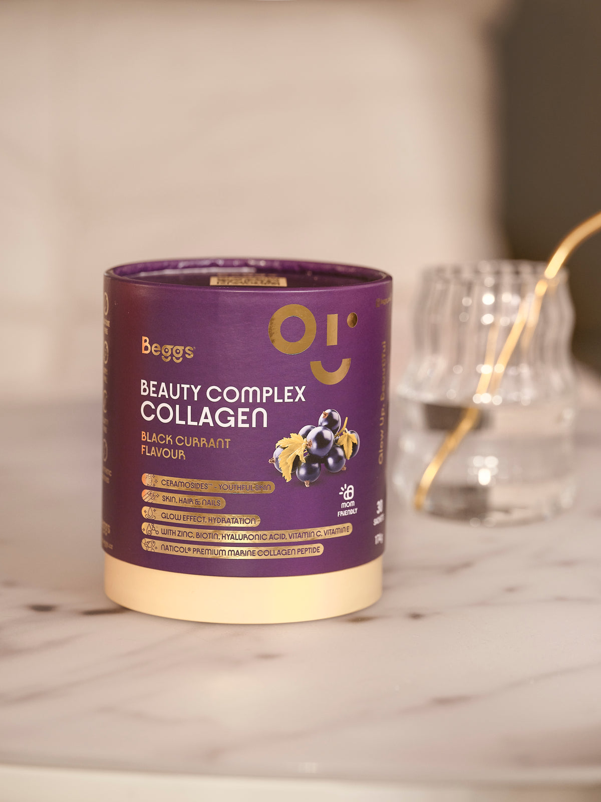 Beggs Beauty and Glow kolagen czarna porzeczka 30x5,8g